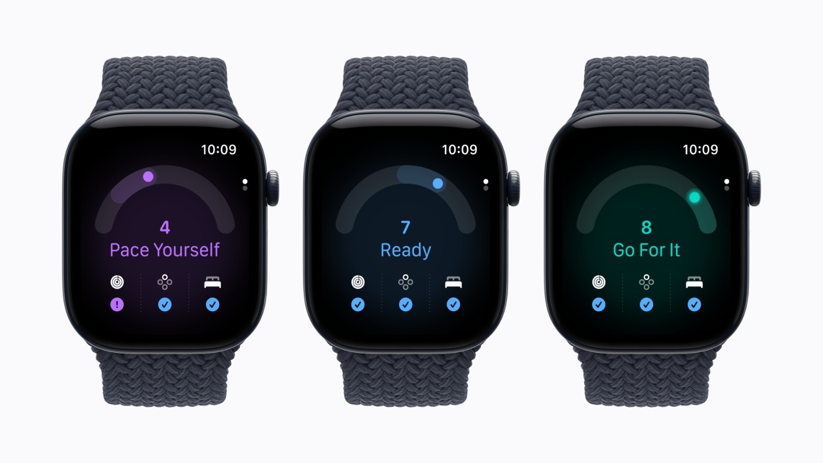 An interesting new feature is Readiness. The watch combines your recent activity, training load, vital signs, and sleep score into a 0-10 score with a short recommendation, such as "recover," "ease in," "ready," or "go all out."