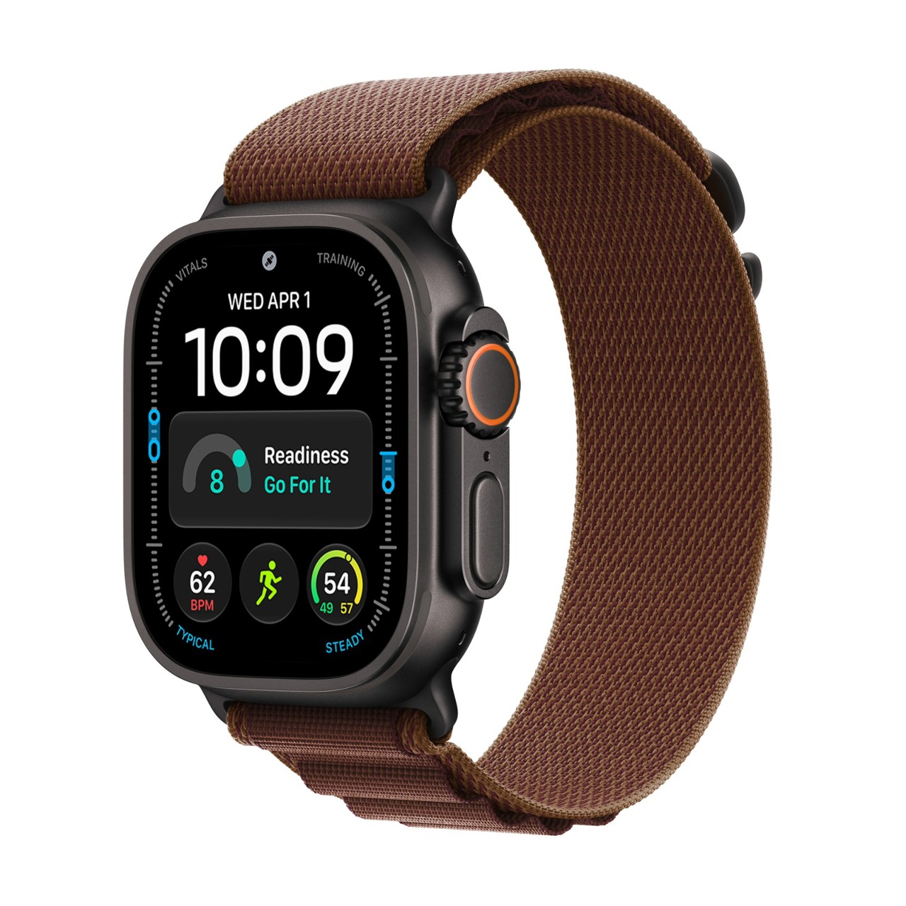 Two colors: natural titanium and black titanium, with several new band colors. The body is made of 45% recycled material, including 100% recycled titanium, and uses renewable electricity throughout manufacturing.