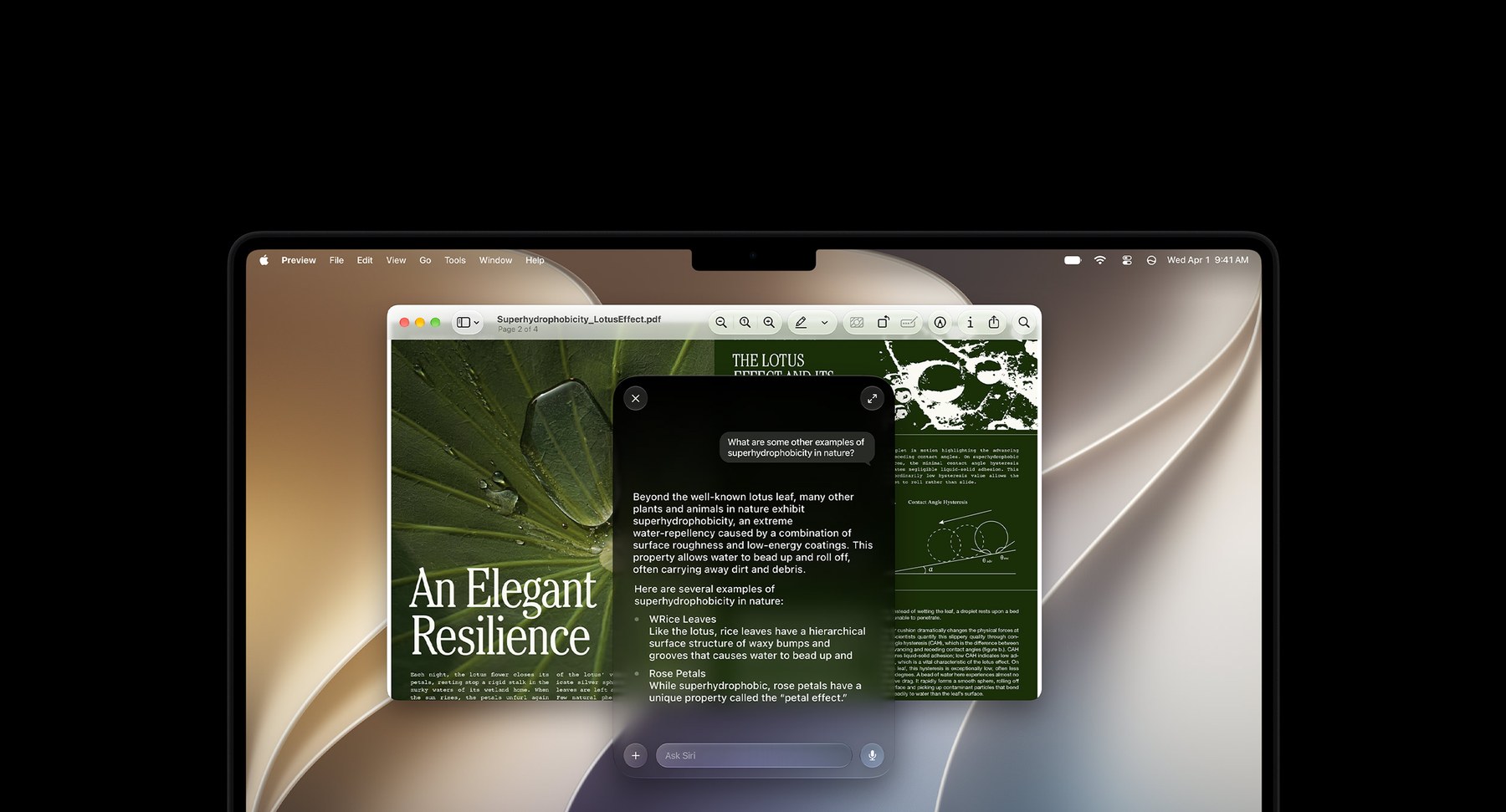 Siri AI คุยแบบต่อเนื่องได้เหมือนแชตบอต ถามปลายเปิด ขอไอเดียสำหรับงานหรือโปรเจกต์ และเลือก "Ask Siri" เป็นผลลัพธ์บนสุดตอนค้นหาใน Spotlight ได้เลย Apple บอกว่าตอนนี้เริ่มใช้งานเป็นภาษาอังกฤษก่อน และอาจมีข้อจำกัดการใช้งาน